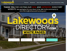 Tablet Screenshot of lakewooddirectory.com